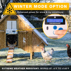 ChickenGuard One battery and electric options give flexible power setups