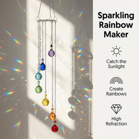 Chiegeguu crystal prisms disperse rainbows, transforming sunlight into colorful room accents.