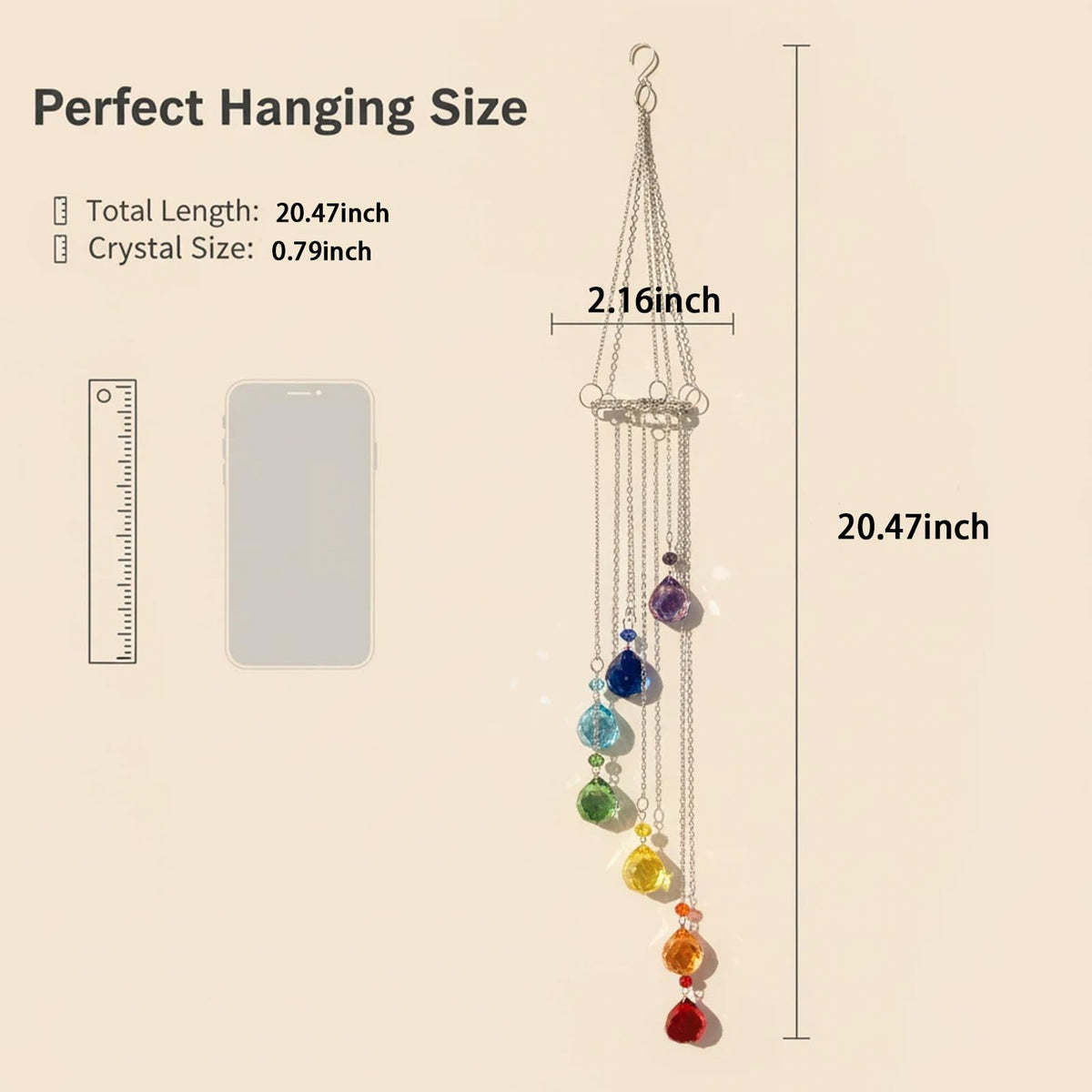 Chiegeguu hanging ornament elevates outdoor decor with rainbow maker visuals.