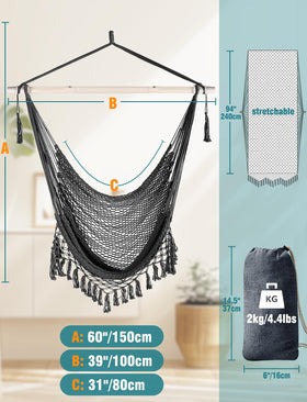 Chihee hammock chair breathable mesh seat stays cool on hot days