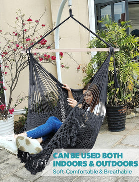 Chihee hammock chair includes a carry bag for travel and setup