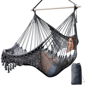 Chihee hammock chair with cotton rope weave for breathable outdoor comfort