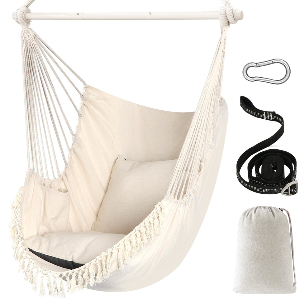 Chihee hammock chair with anti-slip spreader bar for stable lounging.
