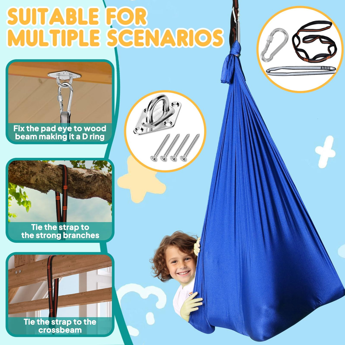 Chihee Sensory Swing Hammock easy to care for and machine washable