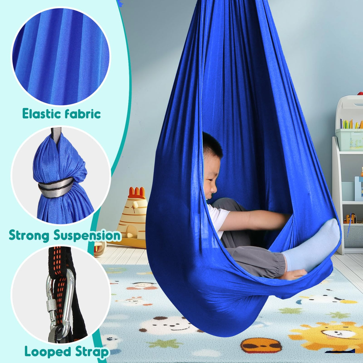 Chihee Sensory Swing Hammock used indoors and outdoors