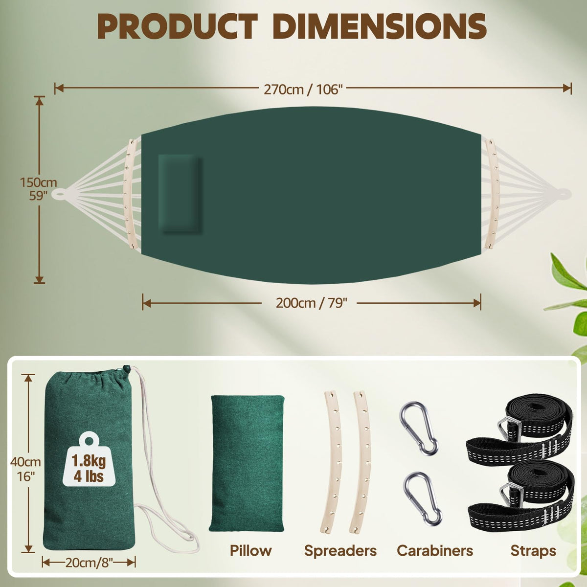 Chihee cotton hammock suspension straps secure and adjustable for stable hanging.