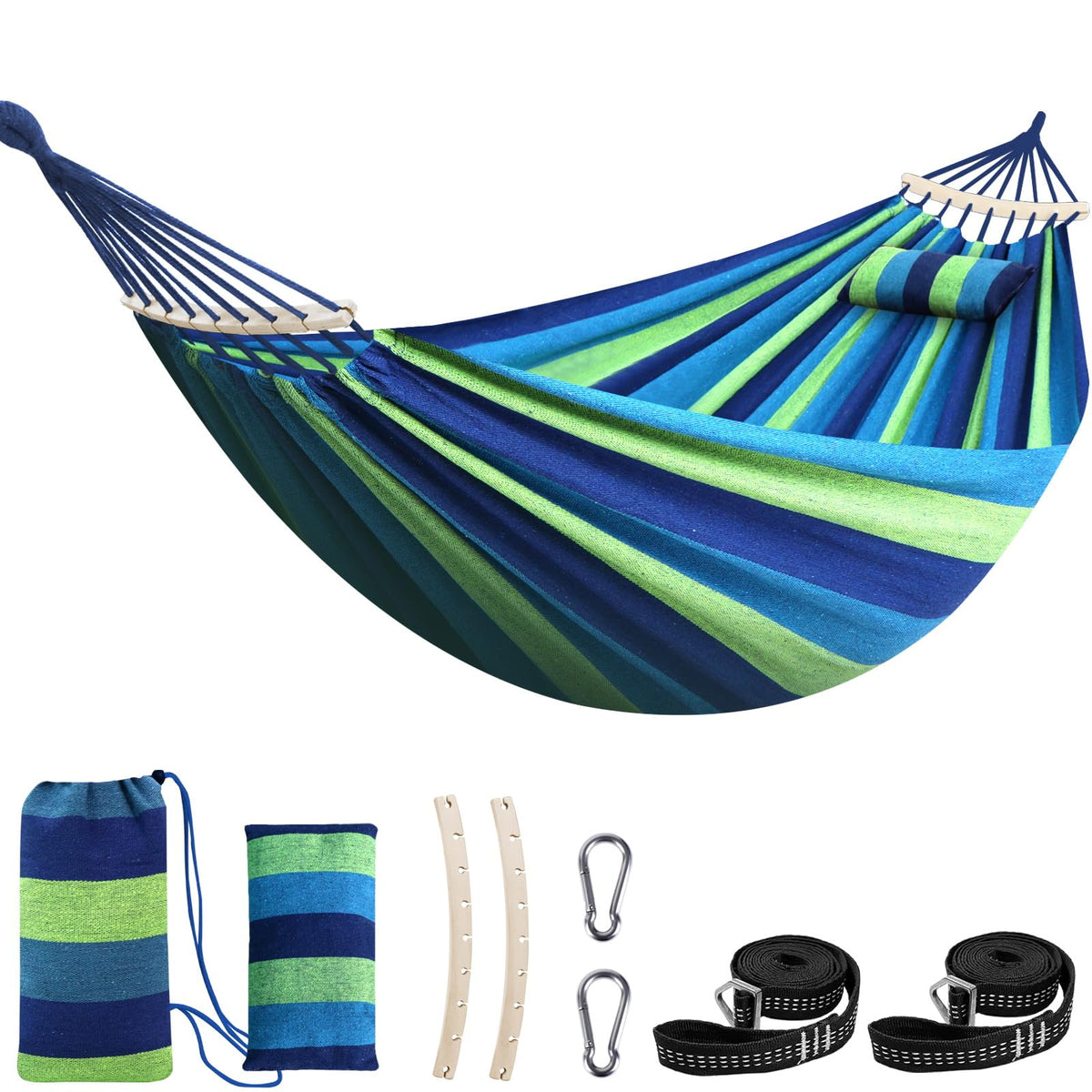 Chihee cotton hammock with wide-open design for spacious lounging outdoors