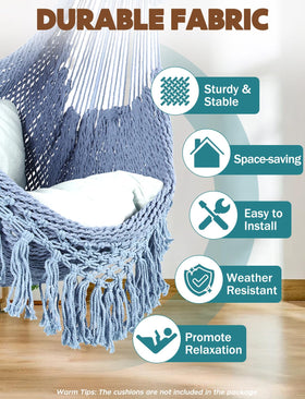 Chihee Hammock Chair collapsible spreader bar enables quick setup.