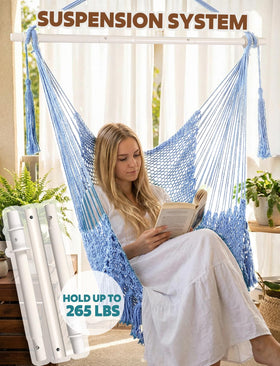 Chihee Hammock Chair indoors or outdoors for versatile use.