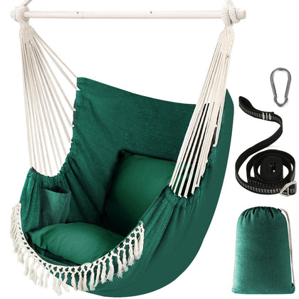 Chihee hammock chair with metal spreader bar for stable lounging indoors or outdoors.
