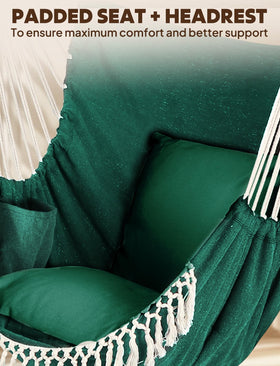Chihee hammock chair features a non-slip base for safe setup.