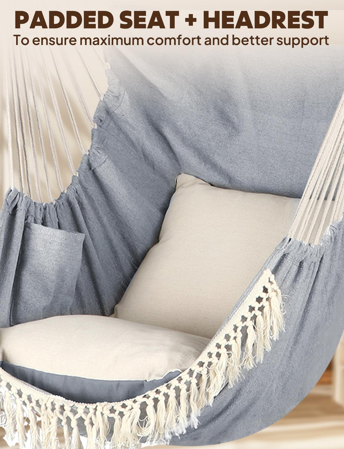Chihee hammock chair portable with carry bag for easy travel.
