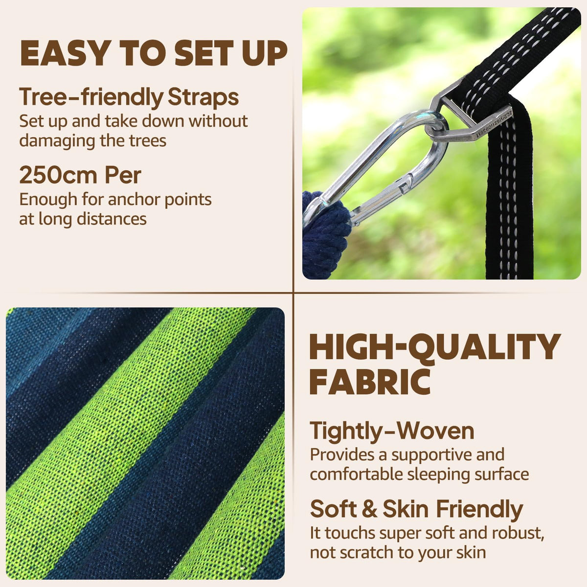 Chihee hammock suitable for indoor and outdoor use in yards and gardens