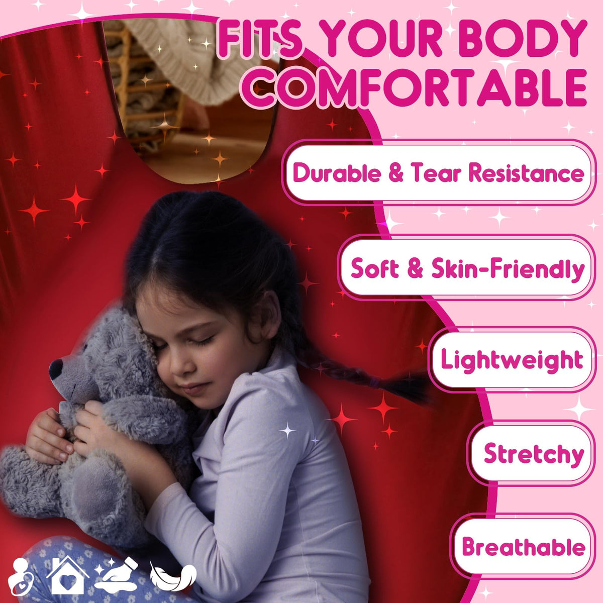 Chihee sensory swing used in a child’s playroom to support focus and relaxation.