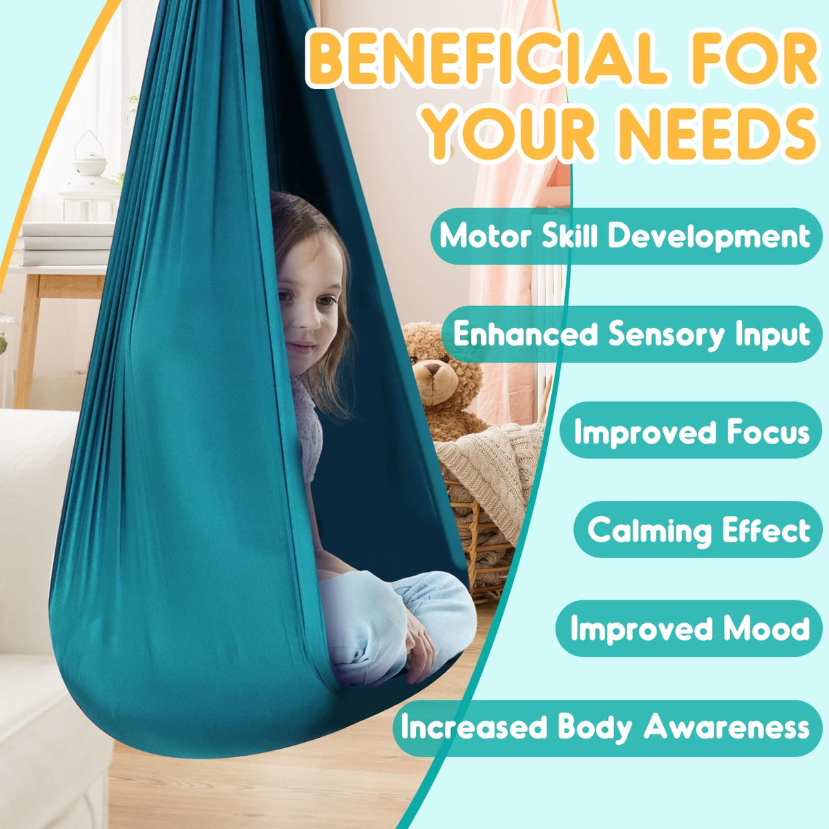 Chihee Sensory Swing helps kids relax and explore safely
