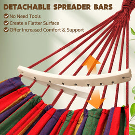 Chihee hammock with spreader bar emphasizes stable sway-free lounging
