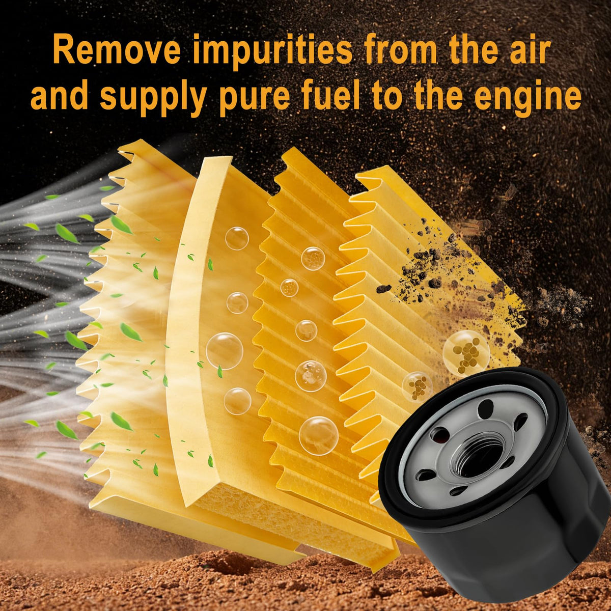 Chikia 751-12690 oil filter side view showing robust construction and leak prevention.