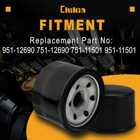 Chikia oil filter packaging on table conveying ready-to-use installation.