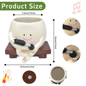ChilArt resin planter closeup shows durable fade resistant material for long lasting decor