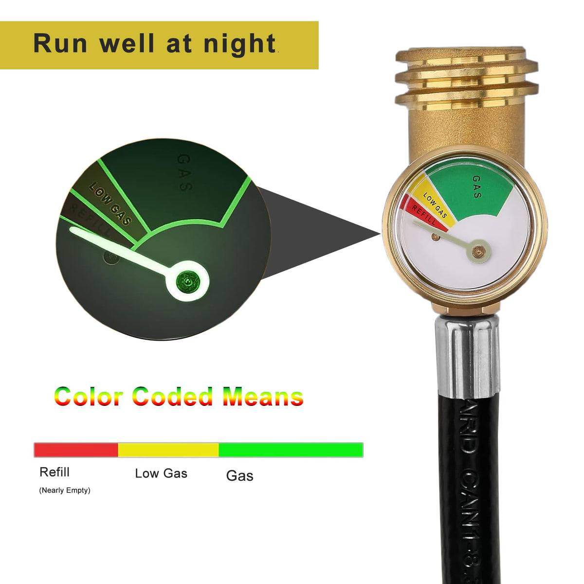 CHILIPILI dial gauge readout shows fuel level clearly