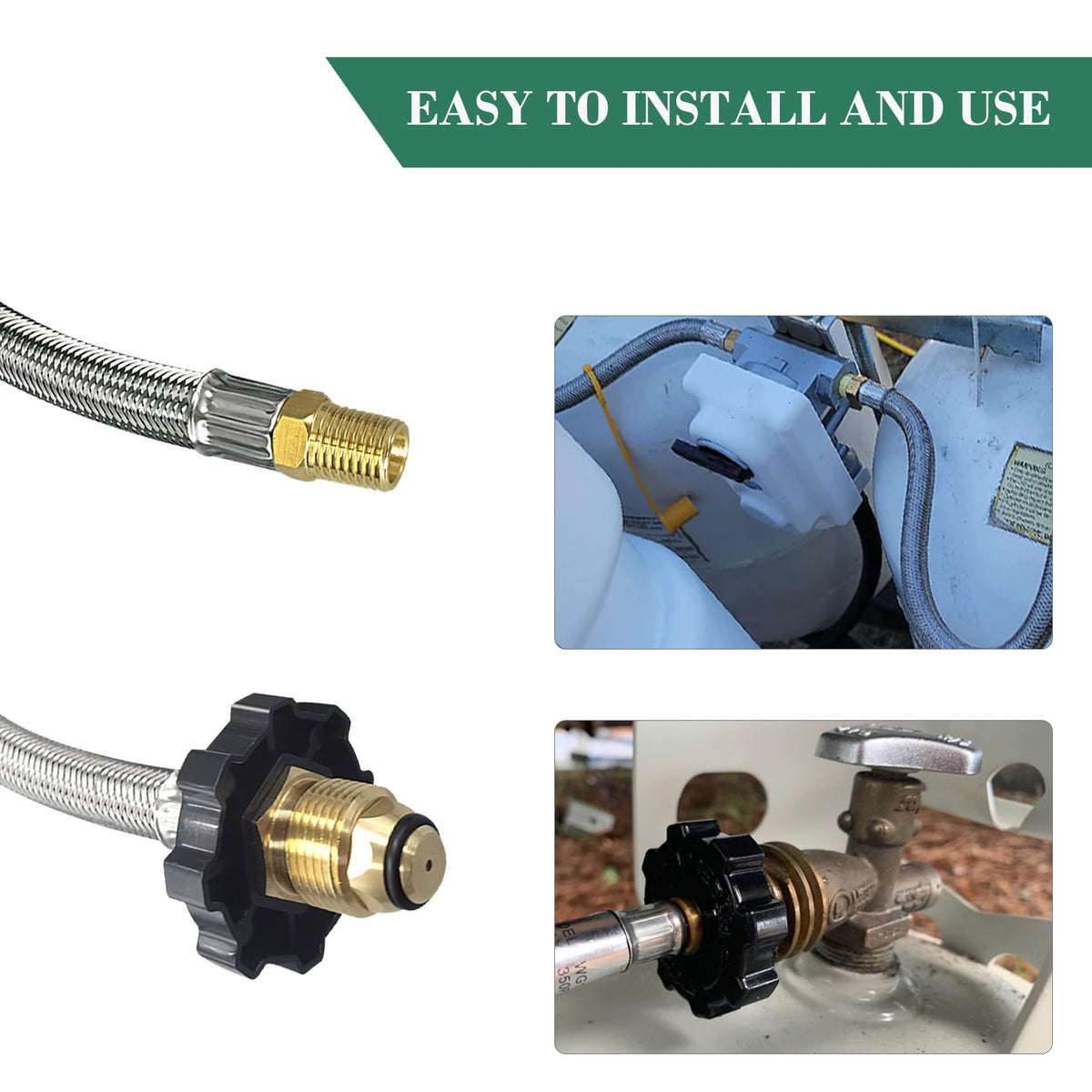 CHILIPILI POL male tank adapter features a handy handwheel for tool-free tightening.