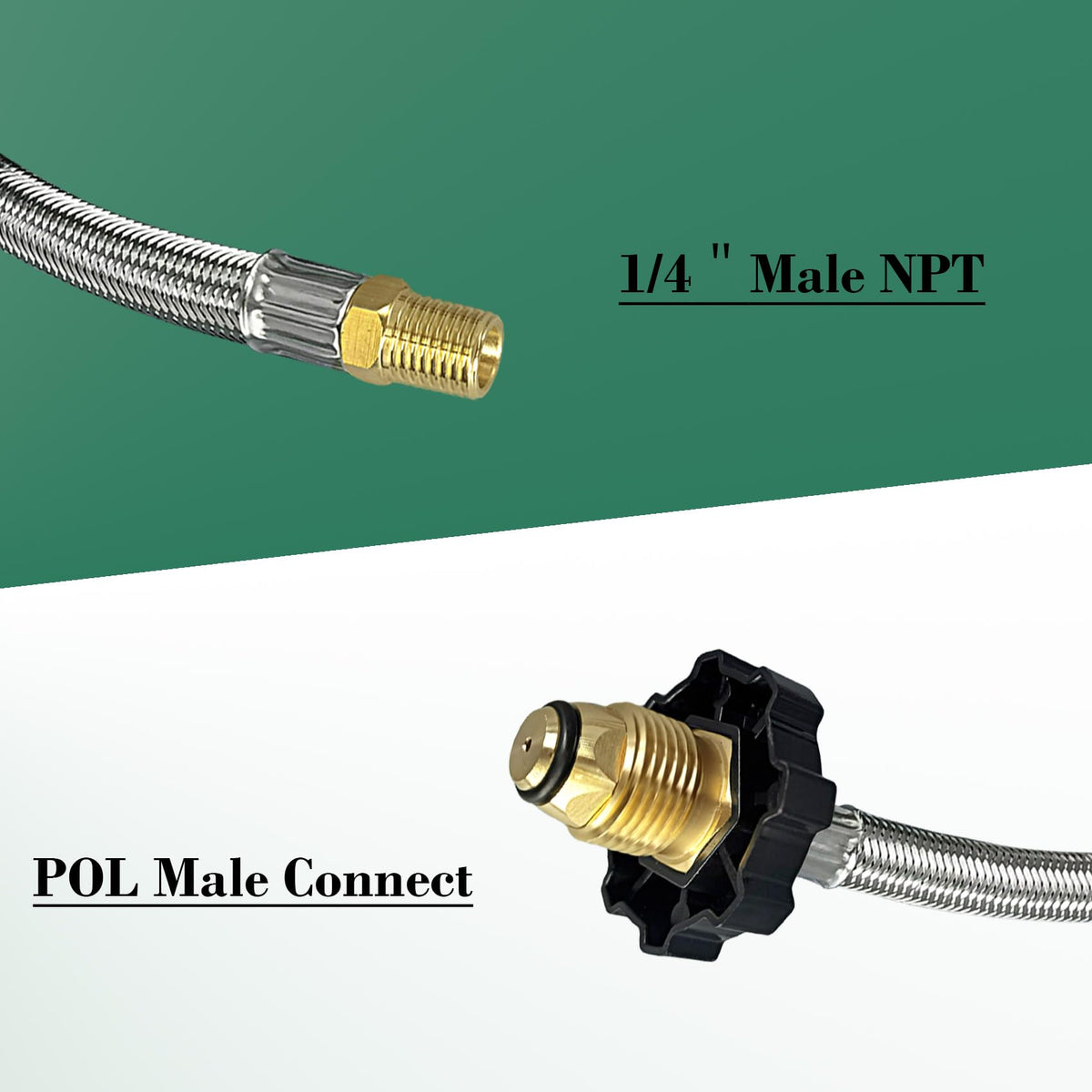 CHILIPILI RV propane hose connection demonstrates easy attachment to a regulator.