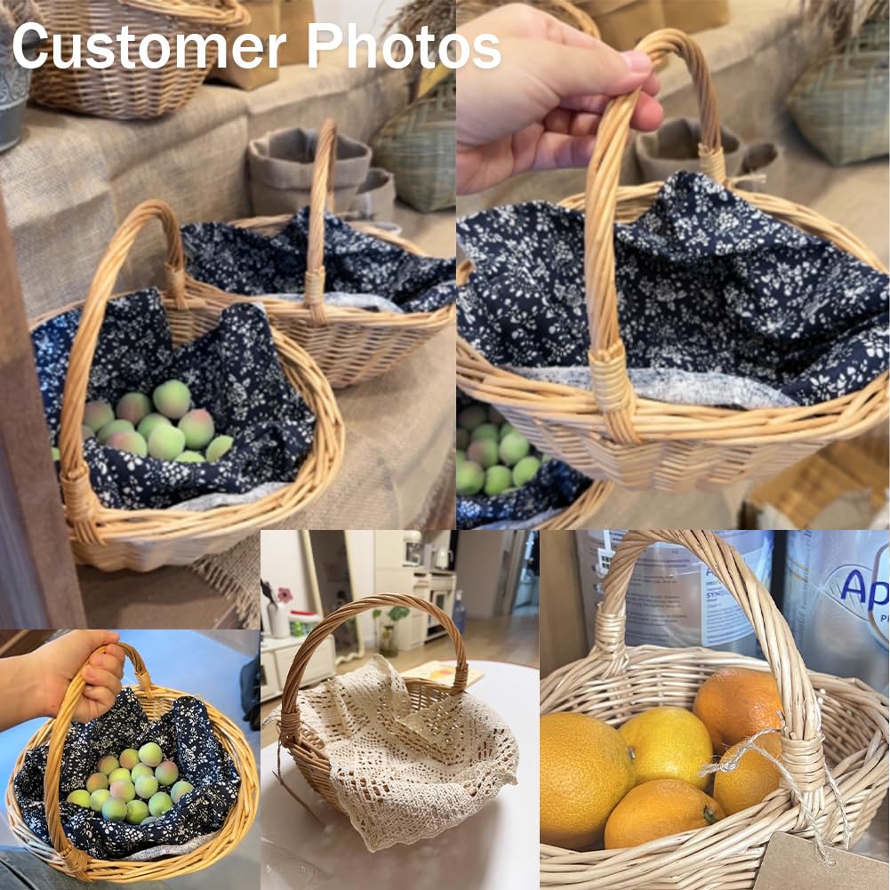 Chilsoby natural wicker basket with classic decor suitable for indoor and outdoor settings.