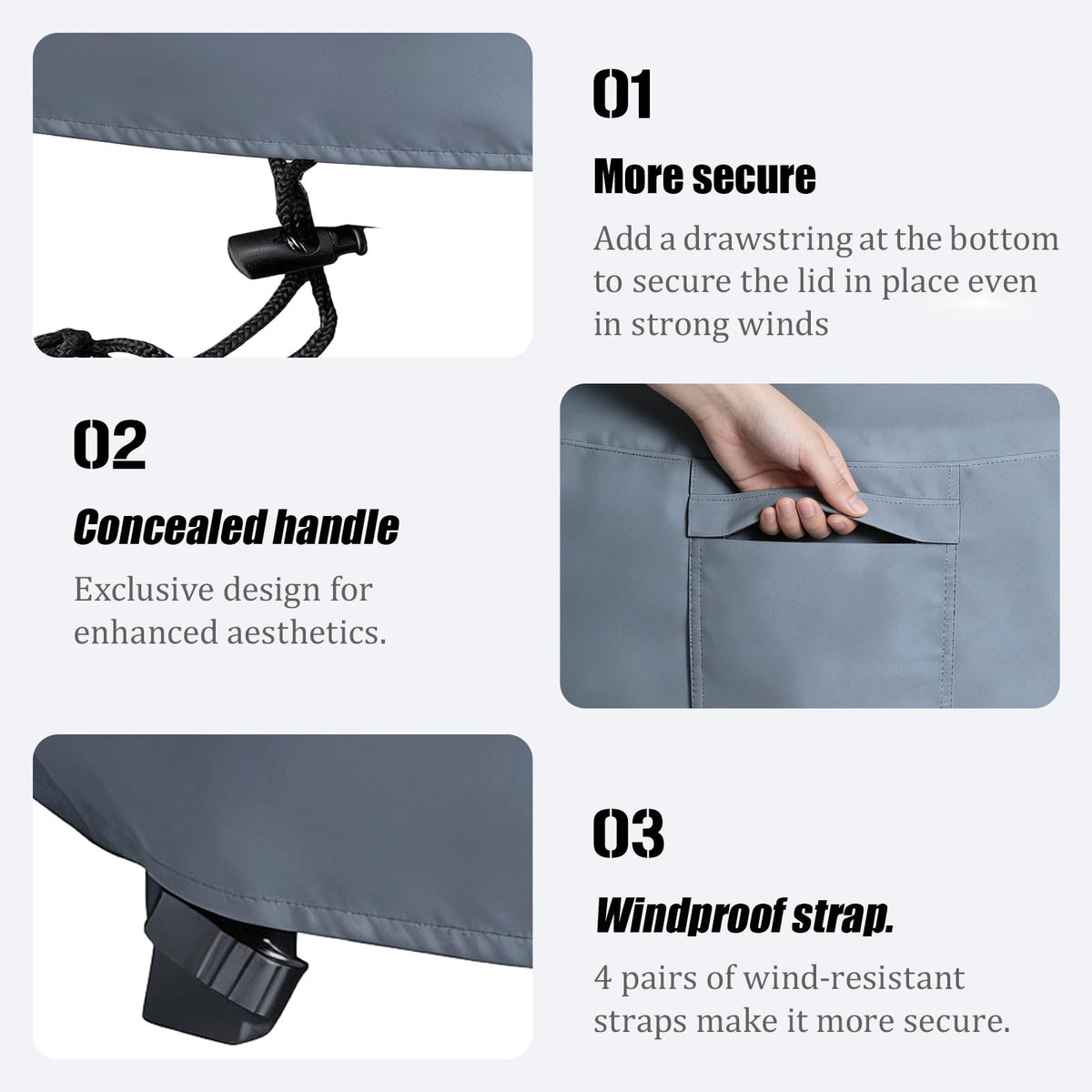 Chinchilla cover air vents help prevent condensation inside.