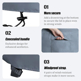 Chinchilla cover air vents help prevent condensation inside.