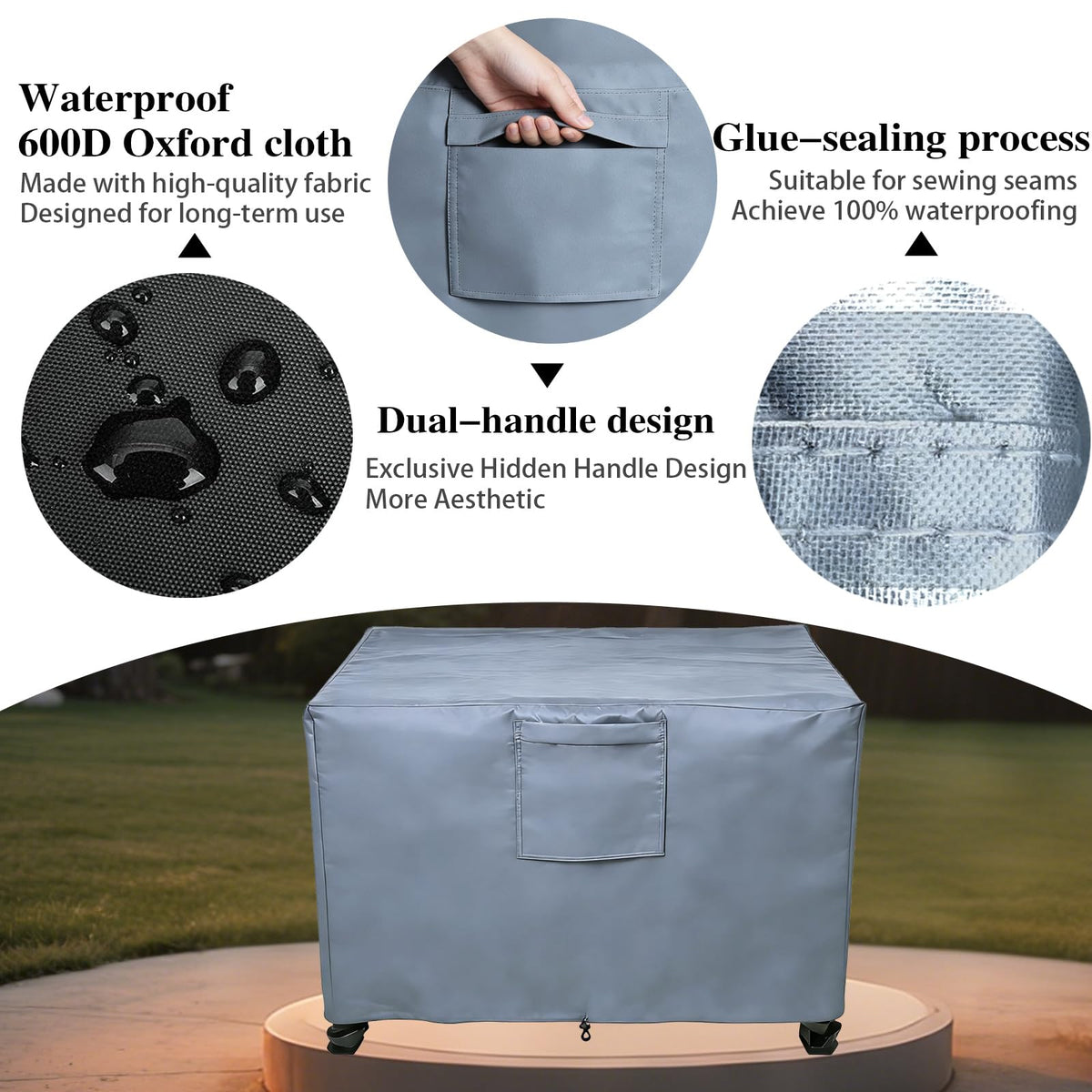 Chinchilla rainproof cover shown during storm-ready protection.