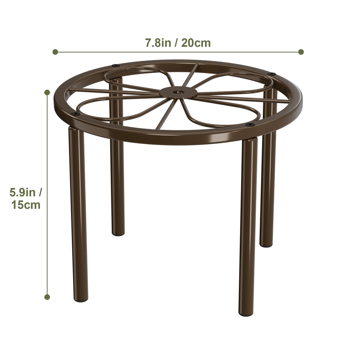 Chinpakden brown plant stand provides stylish elevated display.