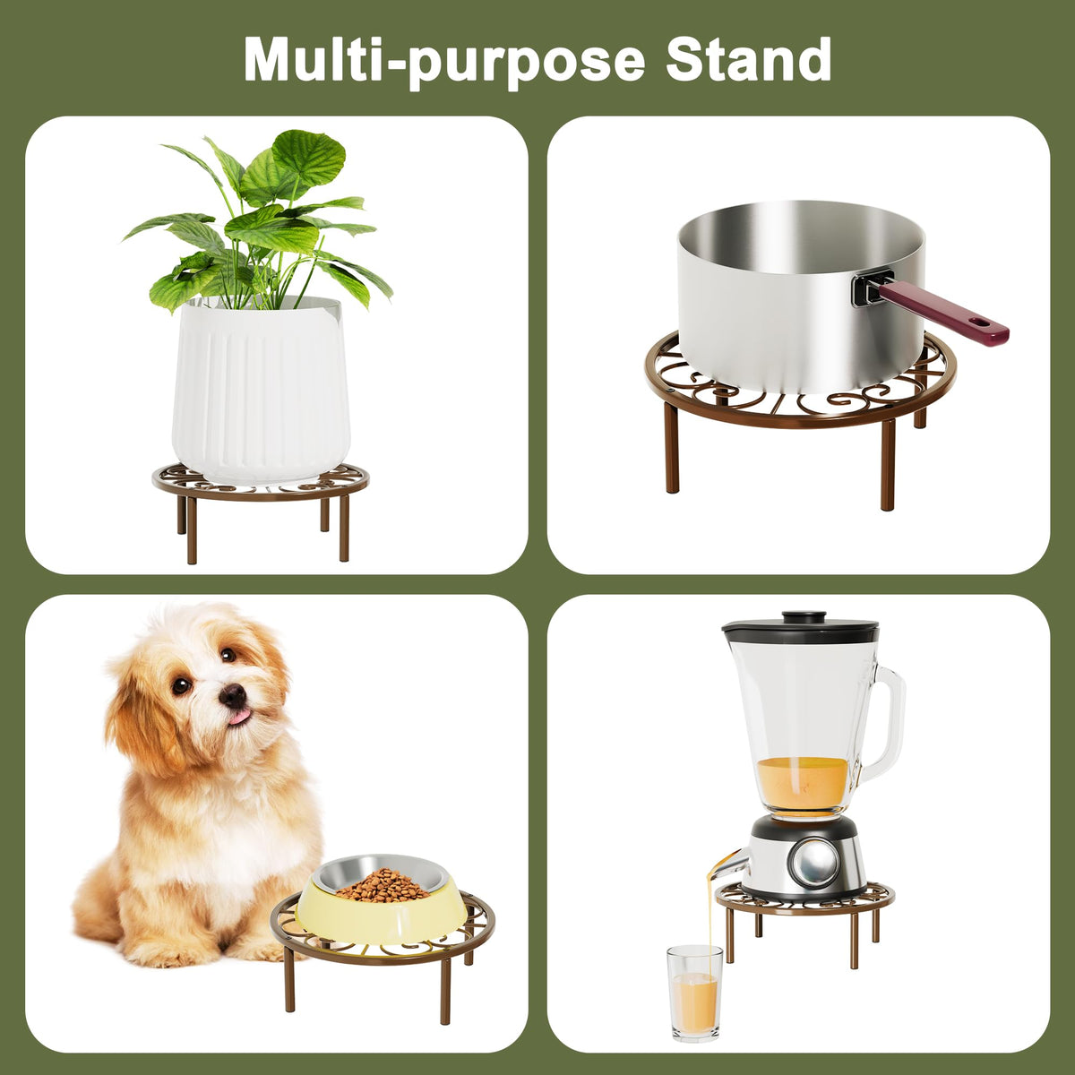 Chinpakden brown plant stand outdoors in garden or balcony