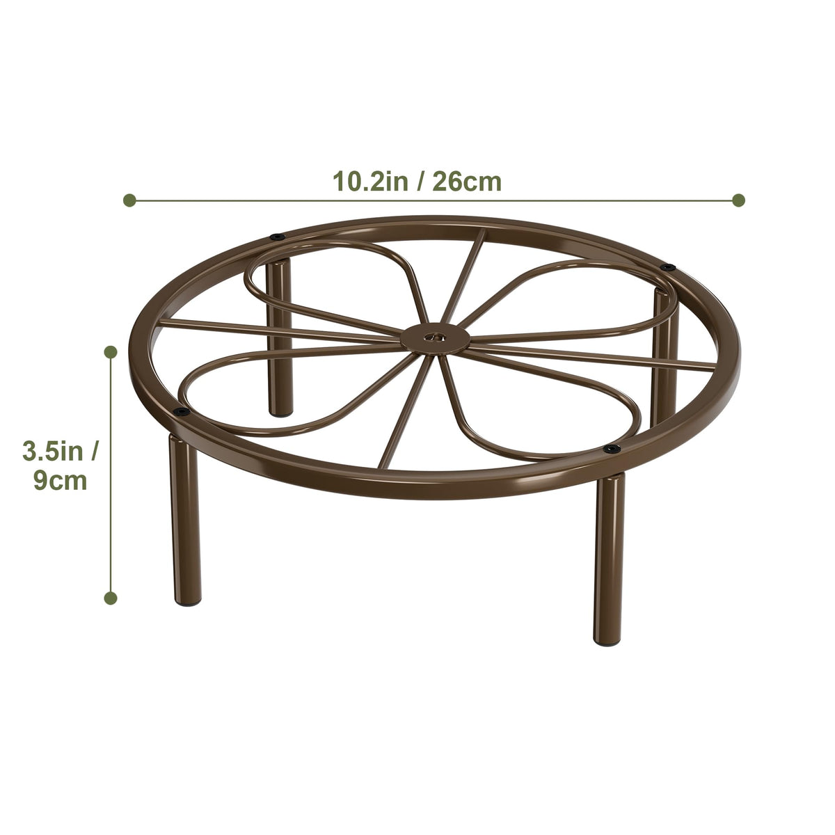 Chinpakden brown plant stand outdoors in a garden setting