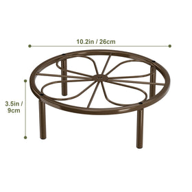 Chinpakden brown plant stand outdoors in a garden setting