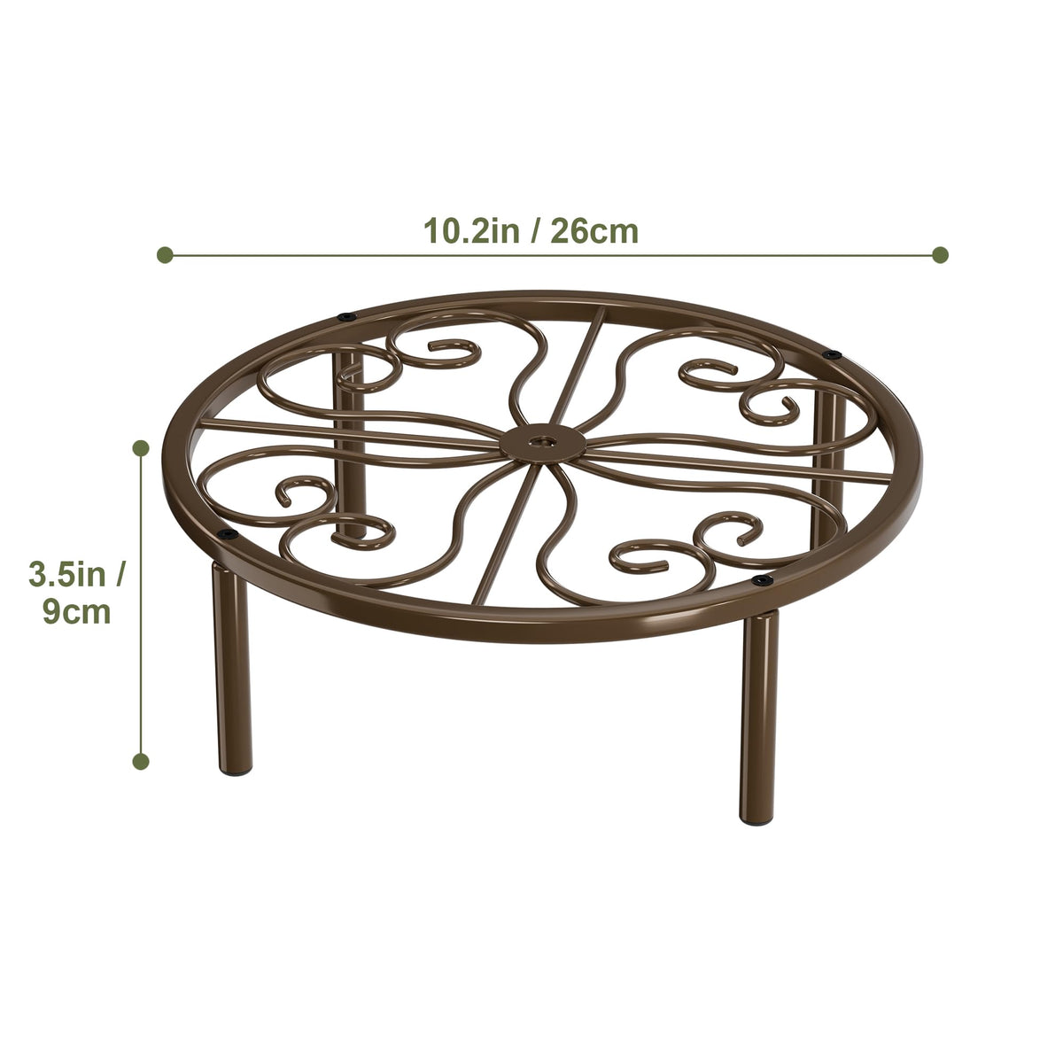 Chinpakden brown plant stand rust-protective coating resists weathering