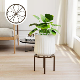 Chinpakden plant holder with swirl pattern enhances decor.