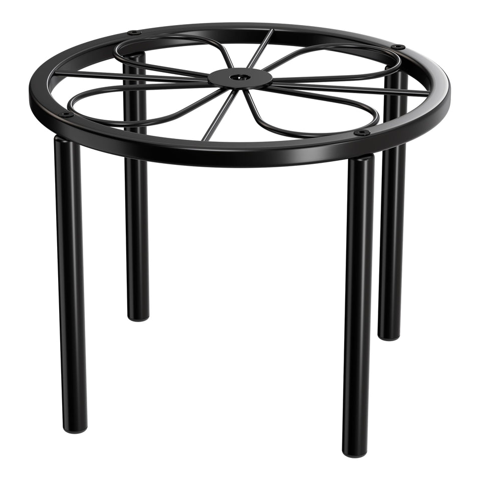 Chinpakden plant stand with circular design elevates blooms for elegant display.