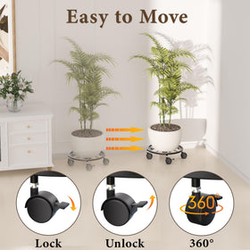 Chinpakden plant stand with wheels suitable for indoor and outdoor use.