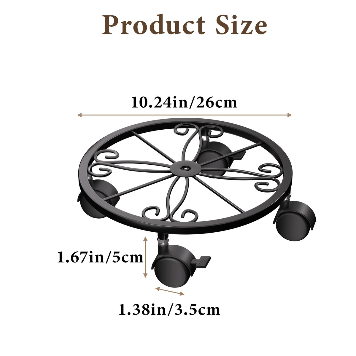 Chinpakden plant tray with casters offers easy mobility.