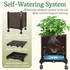 Chirpartti UV-resistant plastic planter designed for outdoor use.