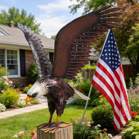 Chisheen eagle statue detailed color—vivid paint adds life to outdoor spaces.