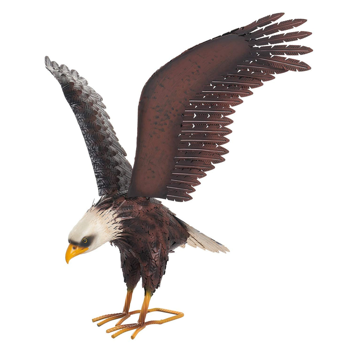 Chisheen front porch bald eagle statue display—eye-catching focal point for entry.