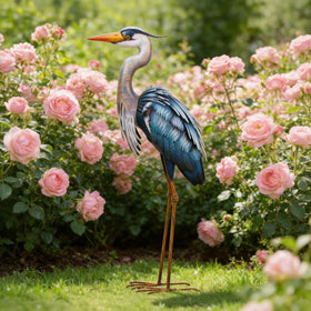Chisheen large-size heron yard art suits lawns and patios.
