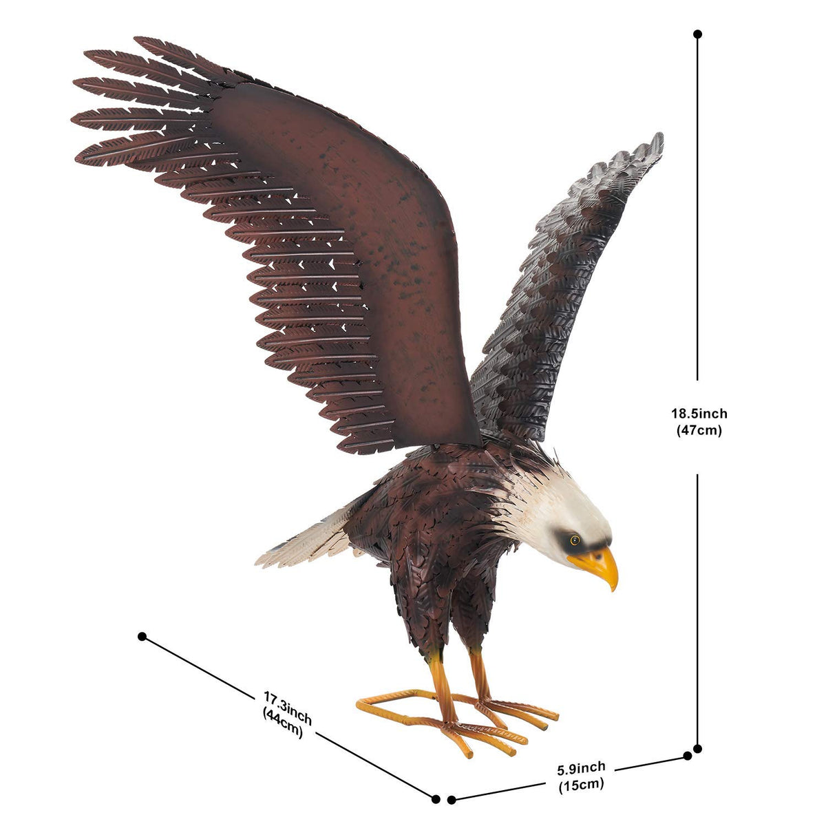 Chisheen metal eagle yard art large—majesty for lawns and patios.