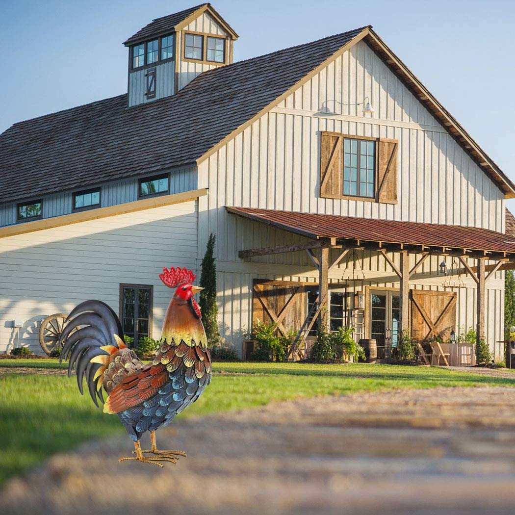 chisheen rooster decor easy packaging and tool-free assembly setup