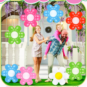 Chitidr daisy inflatable ornament with rope for quick hanging