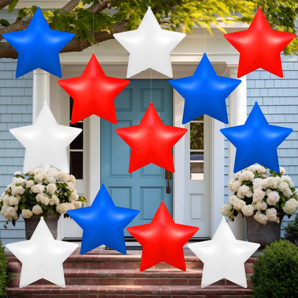 Chitidr Independence Day star balloon 12in front door display adds festive curb appeal.