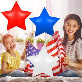 Chitidr 12in star balloons create a playful party backdrop for celebrations.