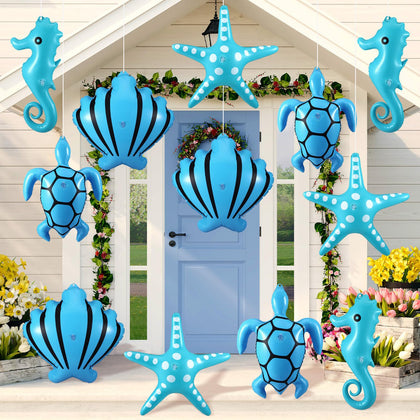Chitidr starfish inflatable ornament adds bright coastal vibes for outdoor decor.