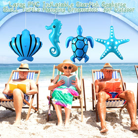 Chitidr turtle inflatable ornament creates eye-catching yard decor for summer gatherings.